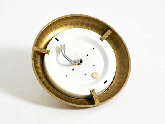 Image 1 of Lampe murale ou plafonnier ronde en laiton et métal, style pop art des années 1960, par Sölken