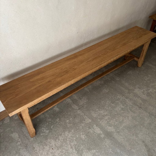 Banc en chêne brut