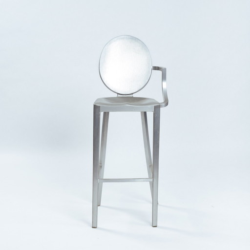 Philippe Starck Kong Aluminium Barkruk voor Emeco