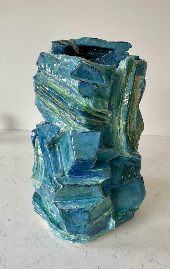 Image 1 of Heavy ceramic vase two halves