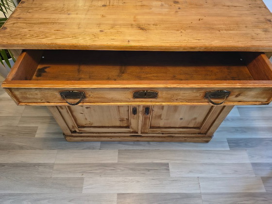 Image 1 of Antique chest of drawers made of pine wood