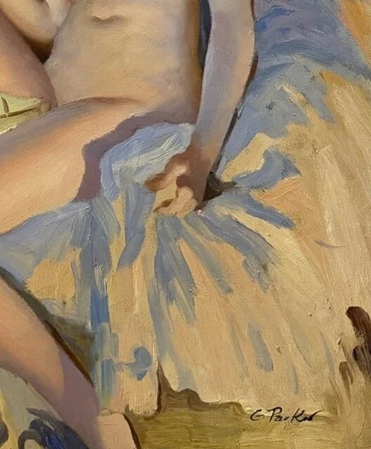 Gérard Parker – Nudo femminile classico – Dipinto a olio originale – 60x50 cm. – Dipinti e disegni (photo 2 of 5)