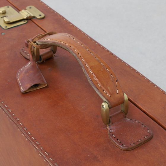 Image 1 of Valigia da viaggio vintage in pelle di lusso fatta a mano in Italia