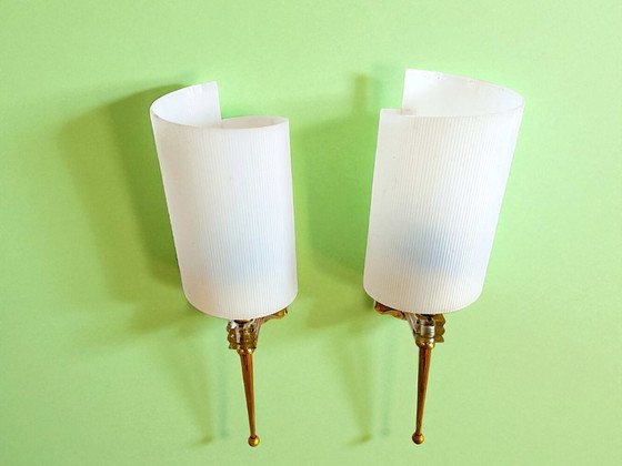 Image 1 of Coppia di applique da parete in stile Mid Century Modern