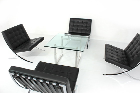 Image 1 of as new, Peter Ghyczy T29 "Biri" Coffee Table / Table basse, nouveau plateau en verre, cadre en acier inoxydable