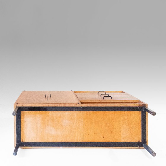 1x Mid-Century Modern Italian Teak Sideboard with Iron Legs & Brass Feet, 1960s – Wood (photo 14 of 14)
