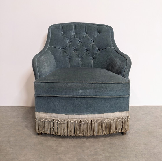 Image 1 of   50′ Turquoise Armchair  