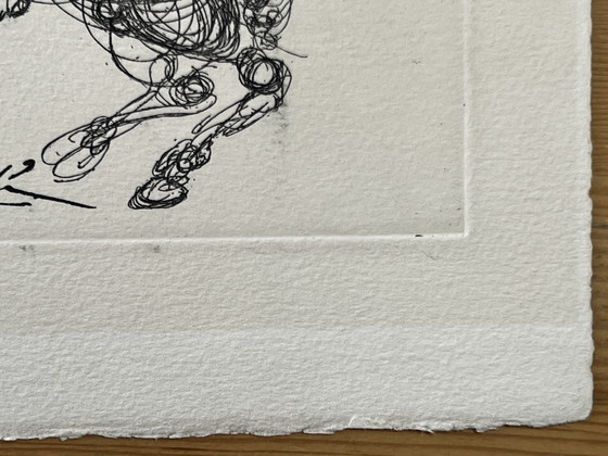 Image 1 of Salvador Dalí, Les Cavaliers Bleus, 1969, Signed Plate Etching, Cataloged