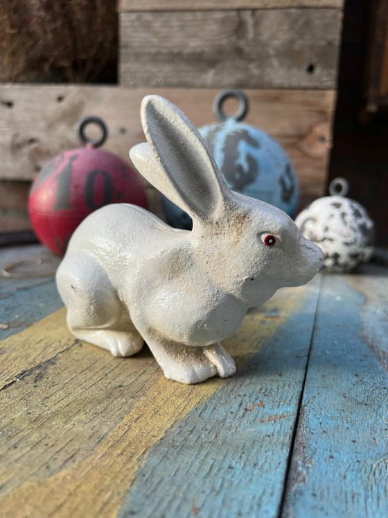 Image 1 of Set aus zwei weißen Kaninchenskulpturen