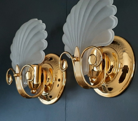 Image 1 of The Knudt wall lamps(2) Shell motif