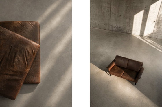 Image 1 of Canapé 2 Places Vintage Mid-Century Scandinave Moderne en Cuir Marron 3330 par Arne Vodder pour Fritz Hansen, 1960s