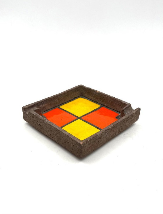 Image 1 of Keramische asbak in space age-stijl uit het midden van de 20e eeuw, Aldo Londi Bitossi, Italië, jaren 70.