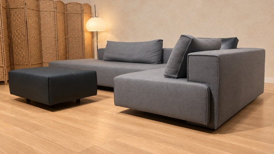 Eyye Cella Corner Sofa + Ploegwol Ottoman + WARRANTY, Other, Leather, Black, Modern (photo 4 of 12)