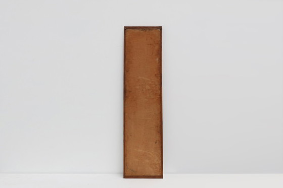 Image 1 of French art deco mirror with carved oak frame, ca. 1930s