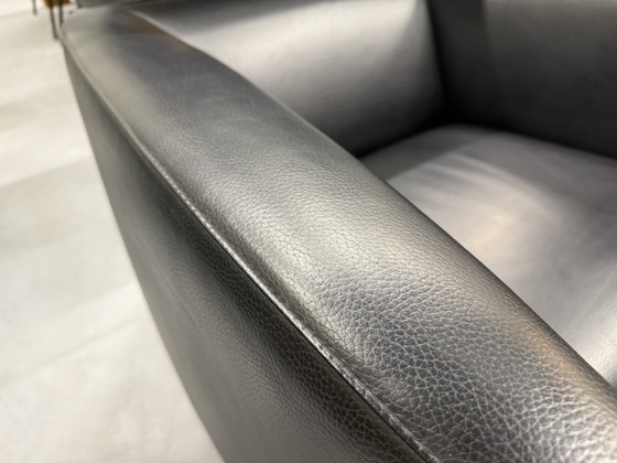 Image 1 of 2 poltrone Leolux Goncharov in pelle nera