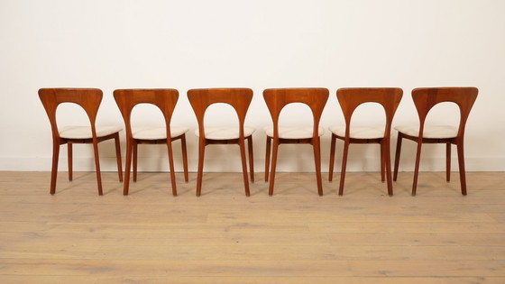 Image 1 of 6 x eetkamerstoel | Koefoeds Hornslets | Niels Koefoed | Model Peter | Teak
