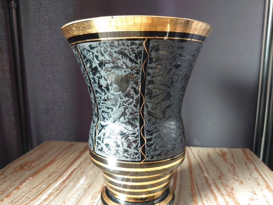 Image 1 of Art Deco hyalite vase De Rupel Boom glass factory