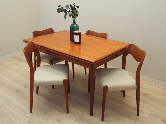 Image 1 of Set di quattro sedie in teak, design danese, anni '60, designer: Niels Otto Møller