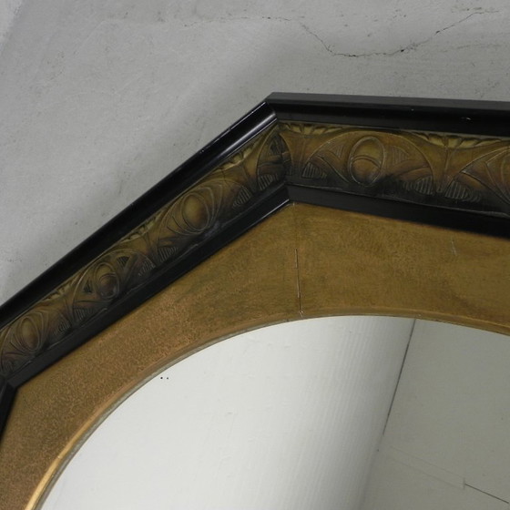 Image 1 of 8-hoekige Art Nouveau spiegel, jaren 20