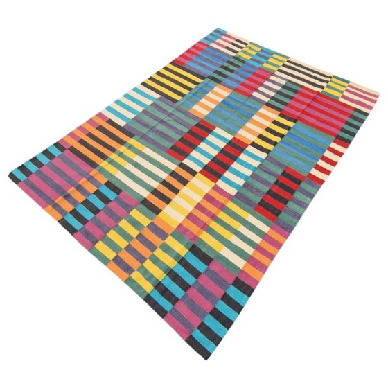 Anni Albers Bauhaus handgewebter Wandteppich | Moderne Textilkunst | 271 × 190 cm (107 × 75 Zoll) (photo 9 of 9)