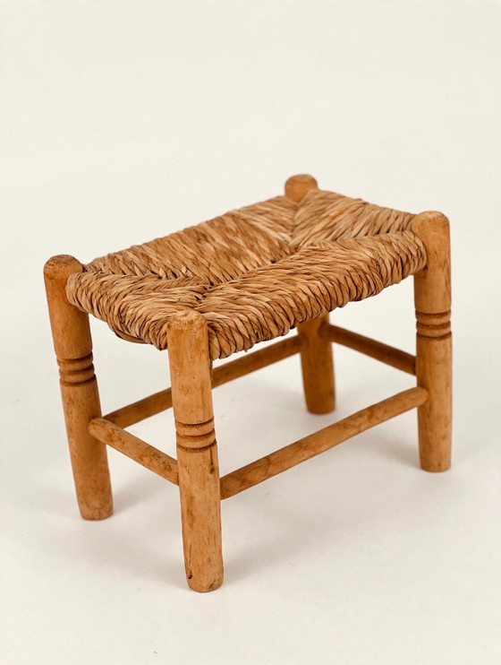Mimiset Vintage Assise en Jonc – Tabourets, Wood, Rattan (photo 5 of 5)