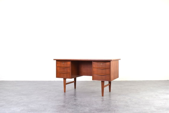 Image 1 of Mid-Century Danish Teak Executive Desk, 1960s.