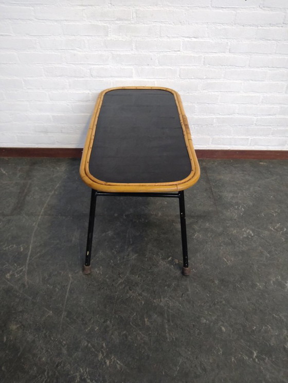 Image 1 of  Rohé Noordwolde salontafel in rotan met zwart glas