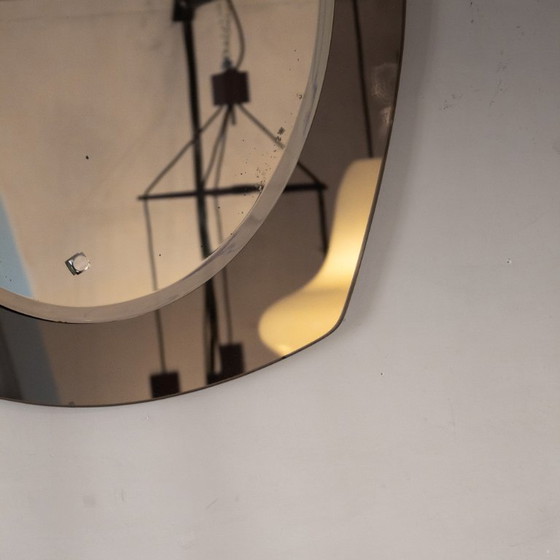 Image 1 of 1 miroir mural biseauté de style moderne du milieu du siècle, Italie, années 1970