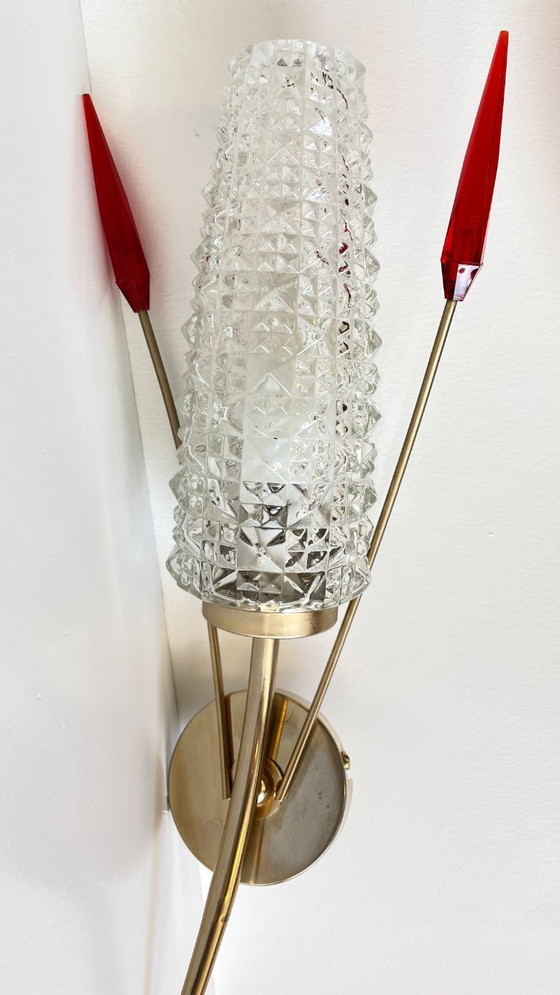 Image 1 of Paar retro 60's wandlampen Frankrijk