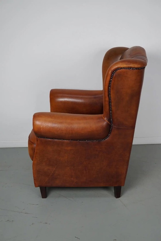 Image 1 of Vintage Nederlandse cognackleurige leren clubfauteuil