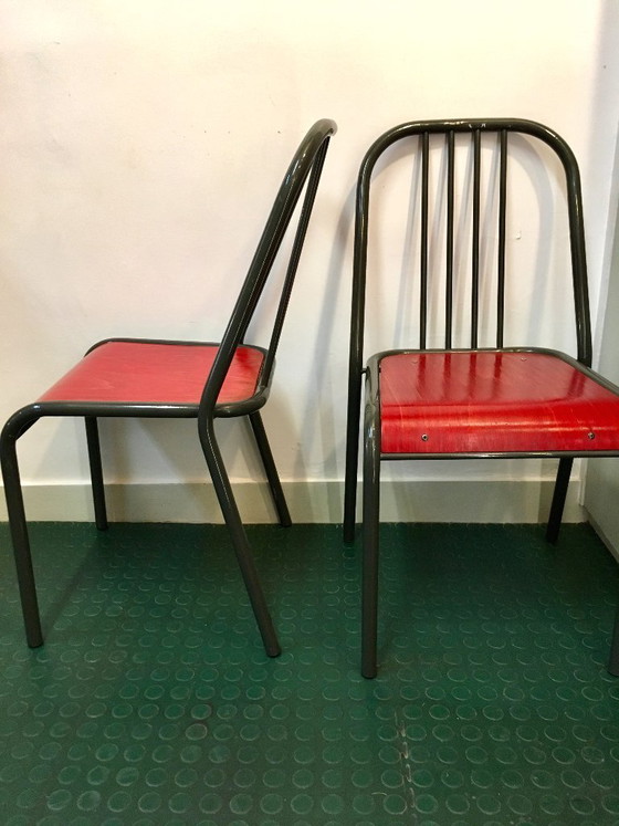 Coppia di Sedie Industriali Vintage – Sedie da pranzo, Metal (photo 5 of 8)