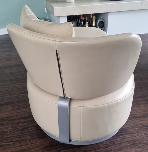 Rolf Benz leren sofa bank chaisse longue