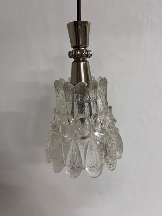 Image 1 of Lampada da sospensione vintage a cascata anni settanta bloemvorm kelk Lampada Chroom
