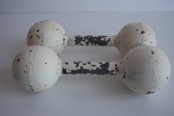 Image 1 of Set Art deco dubbele bal halters, jaren 1930.