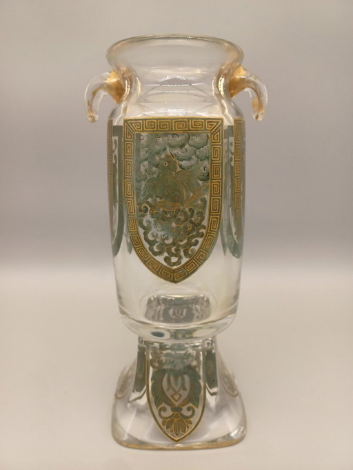 vase amphore estampillé L'Escalier de Cristal Paris 1900