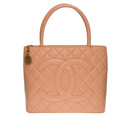 Borsa CHANEL Medaglione in cuoio rosa - 100733