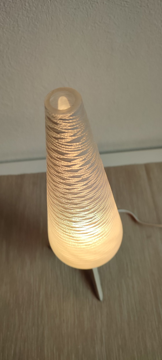 Image 1 of Herda table lamp milk glass '50 Fifties White