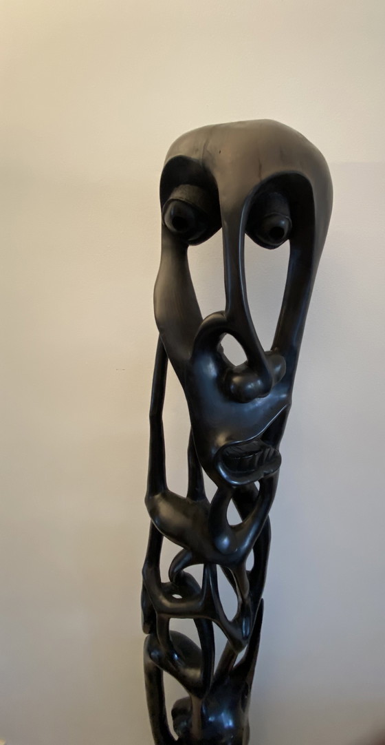 Image 1 of African ebony statue - Tanzanian woodcarving