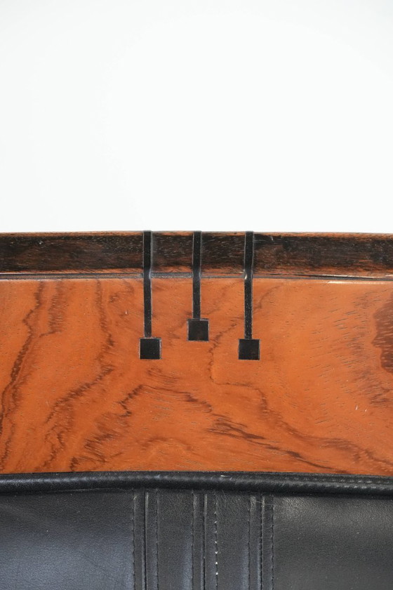 Image 1 of 2 x Sillón de diseño Art Déco Schuitema en piel negra de la serie Decoforma