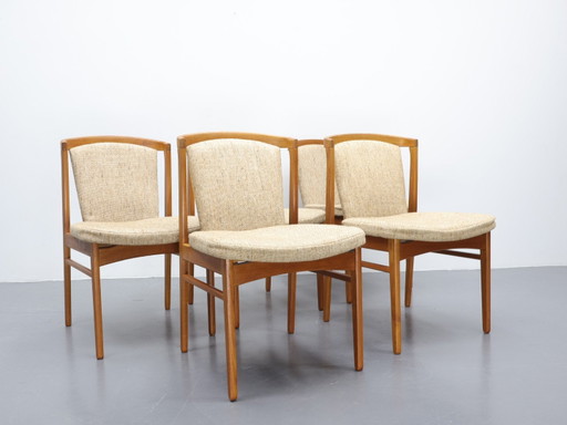 Vintage Deens eetkamerstoelen Erik Buch / Set van 4 teak jaren `60 | 5957