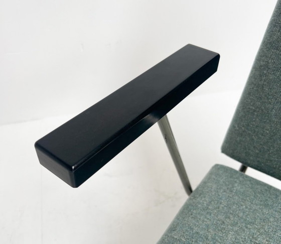 Image 1 of Re-upholstered blue Gispen 1401 armchair by Wim Rietveld, 1950's