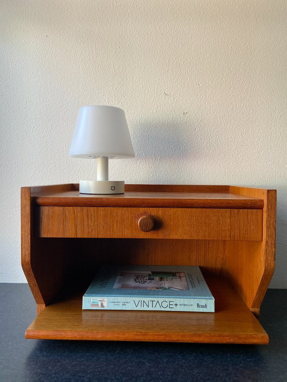 Image 1 of Vintage floating hallway cabinet/nightstand with drawer