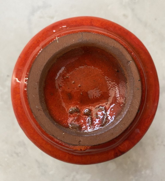 Image 1 of Orange Fat Lava vase by C.J Kreutz model 219 1960s 