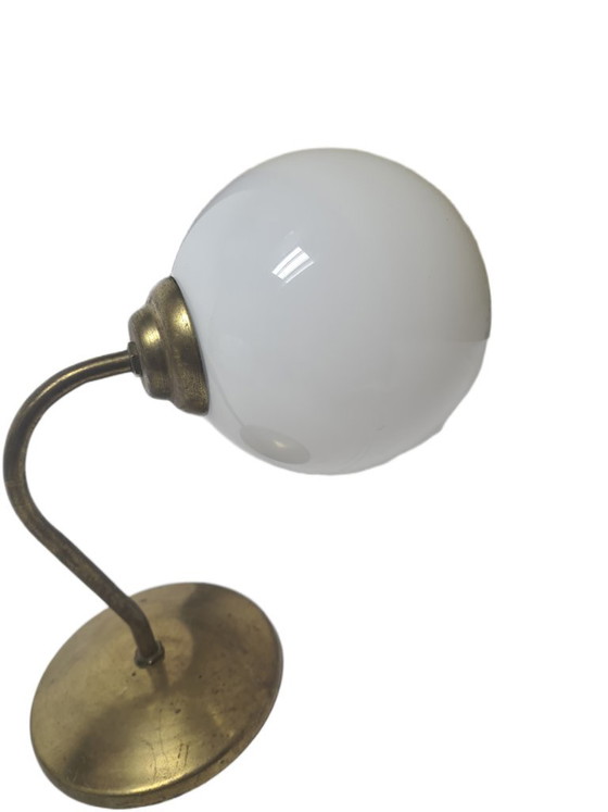 Art Deco wandlamp, Polen, jaren 1950 – Wandlampen, Glass, Brass (photo 4 of 5)