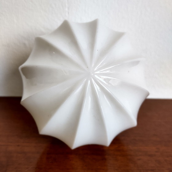 Milk white glass ceiling light globe (photo 4 of 5)
