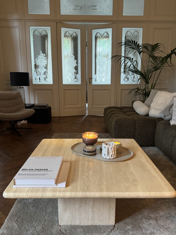 Image 1 of Mesa de centro de travertino