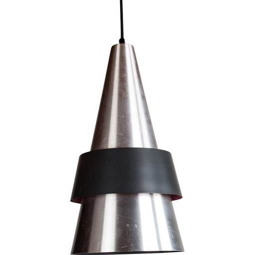 Vintage Corona Pendelleuchte aus Aluminium und Metall von Jo Hammerborg für Fog and Mørup, Dänemark 1960