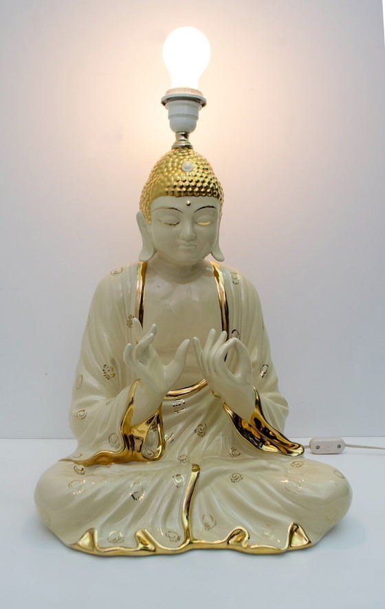 Image 1 of Lampada da tavolo Buddha in porcellana italiana di Zanotto, anni '70, metà del secolo scorso