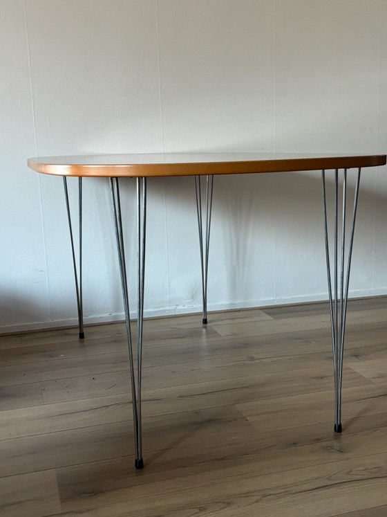 Tavolo da pranzo danese vintage – Tavoli da pranzo, Legno, Metallo (photo 9 of 14)