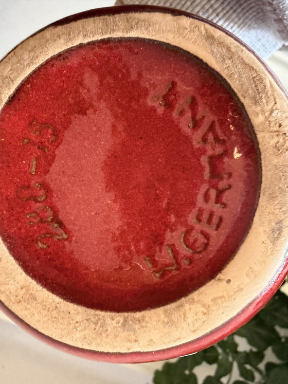 Image 1 of Vaso della Germania Ovest, anni '70, in ceramica rossa
